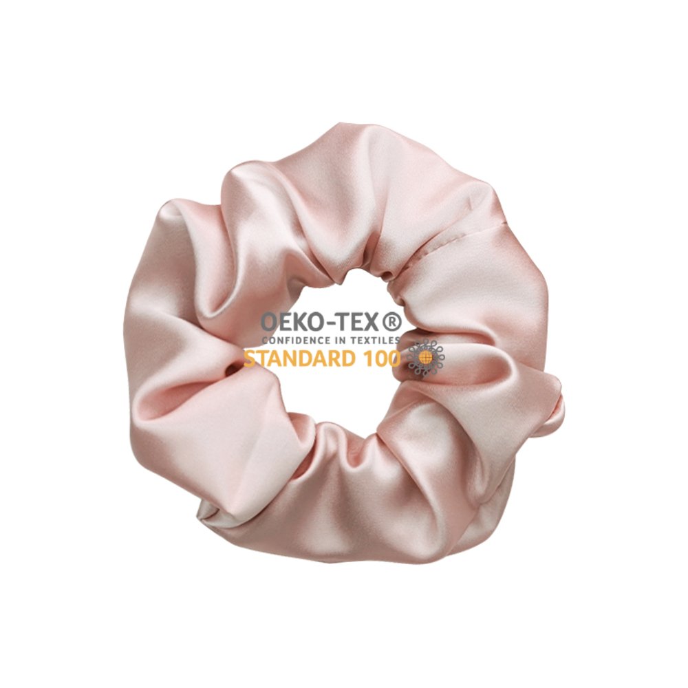 Organic 100% Mulberry Silk Scrunchies Set Tie Elastic Ponytail Holder Shining Silk Scrunchies