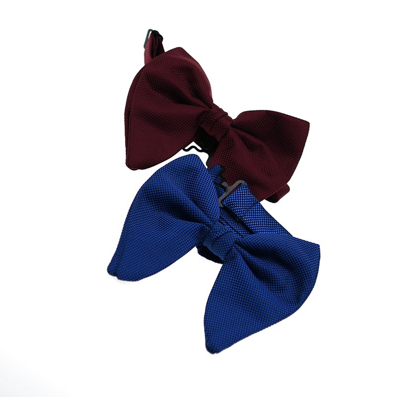 Custom Customs available Men's Solid Microfiber Poly Oversized Formal bowtie Large bowtie Vintage Bow Tie