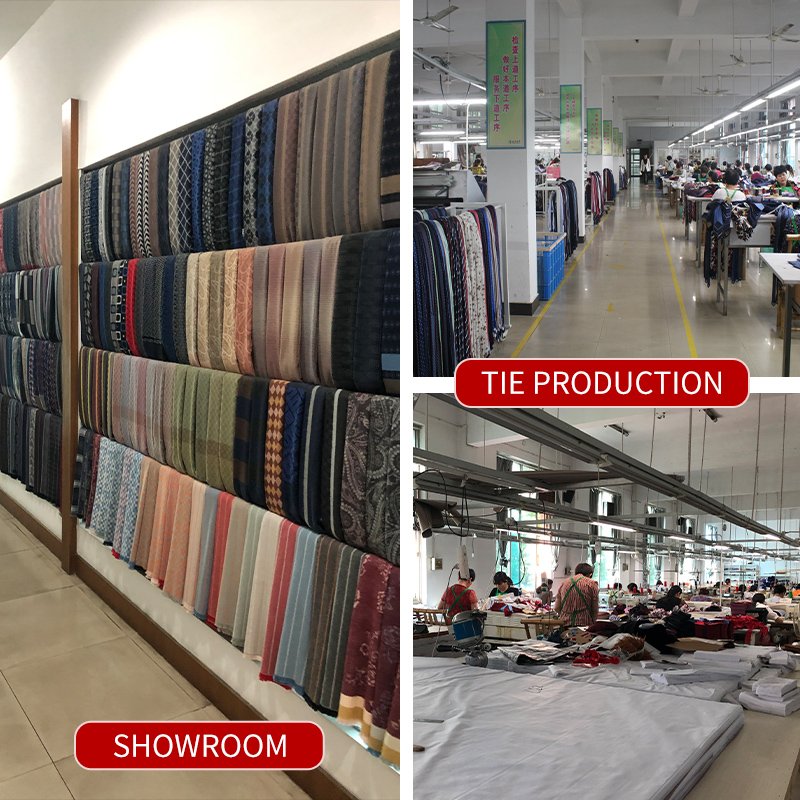Men Shirt Accessories Custom Pattern Embroidery Back Side Private Label Necktie