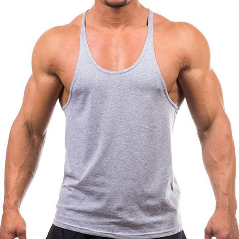 Custom Wholesale Fitness Sports Workout Gym Clothing Tank Top Bodybuilding Stringer Vest Custom Cotton Gym Mens Running Singlet