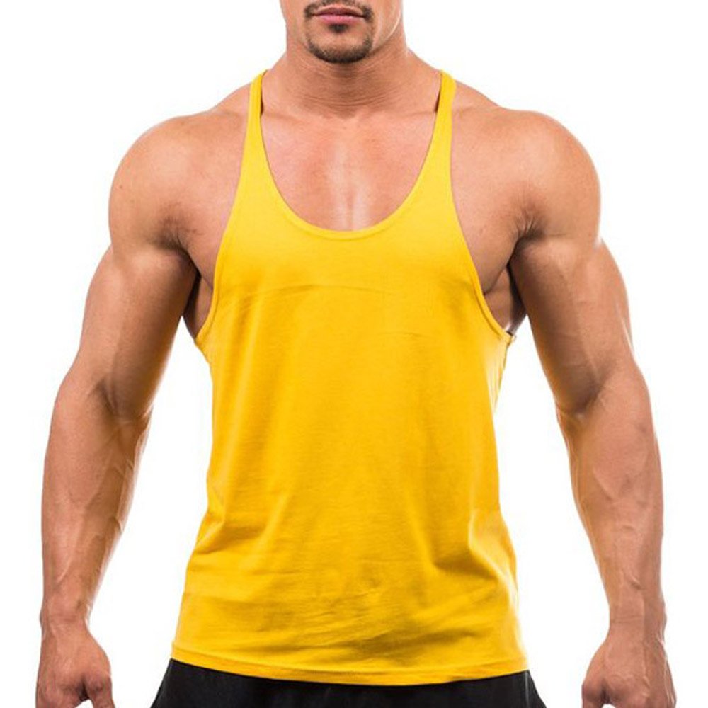 Custom Wholesale Fitness Sports Workout Gym Clothing Tank Top Bodybuilding Stringer Vest Custom Cotton Gym Mens Running Singlet