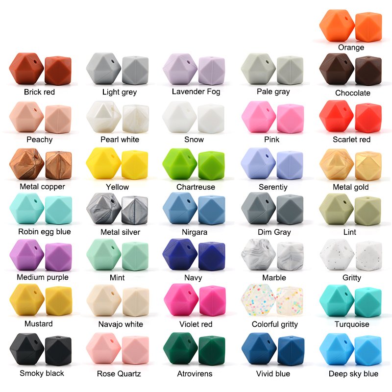 Wholesale Loose Baby Teether Round Silicone Teething Bead Other shape Mixed Beads for Jewelry
