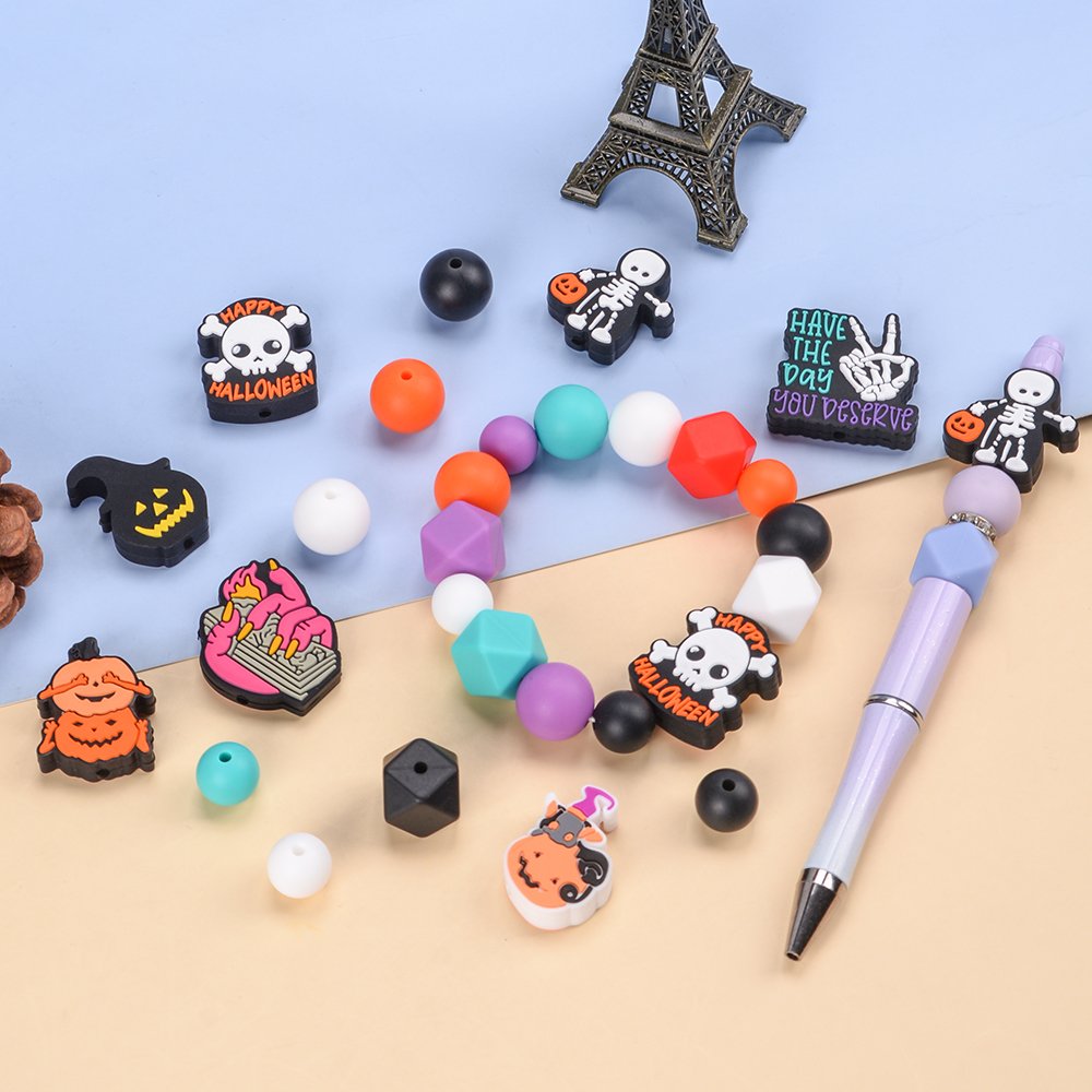 Wholesale Loose Baby Teether Round Silicone Teething Bead Other shape Mixed Beads for Jewelry