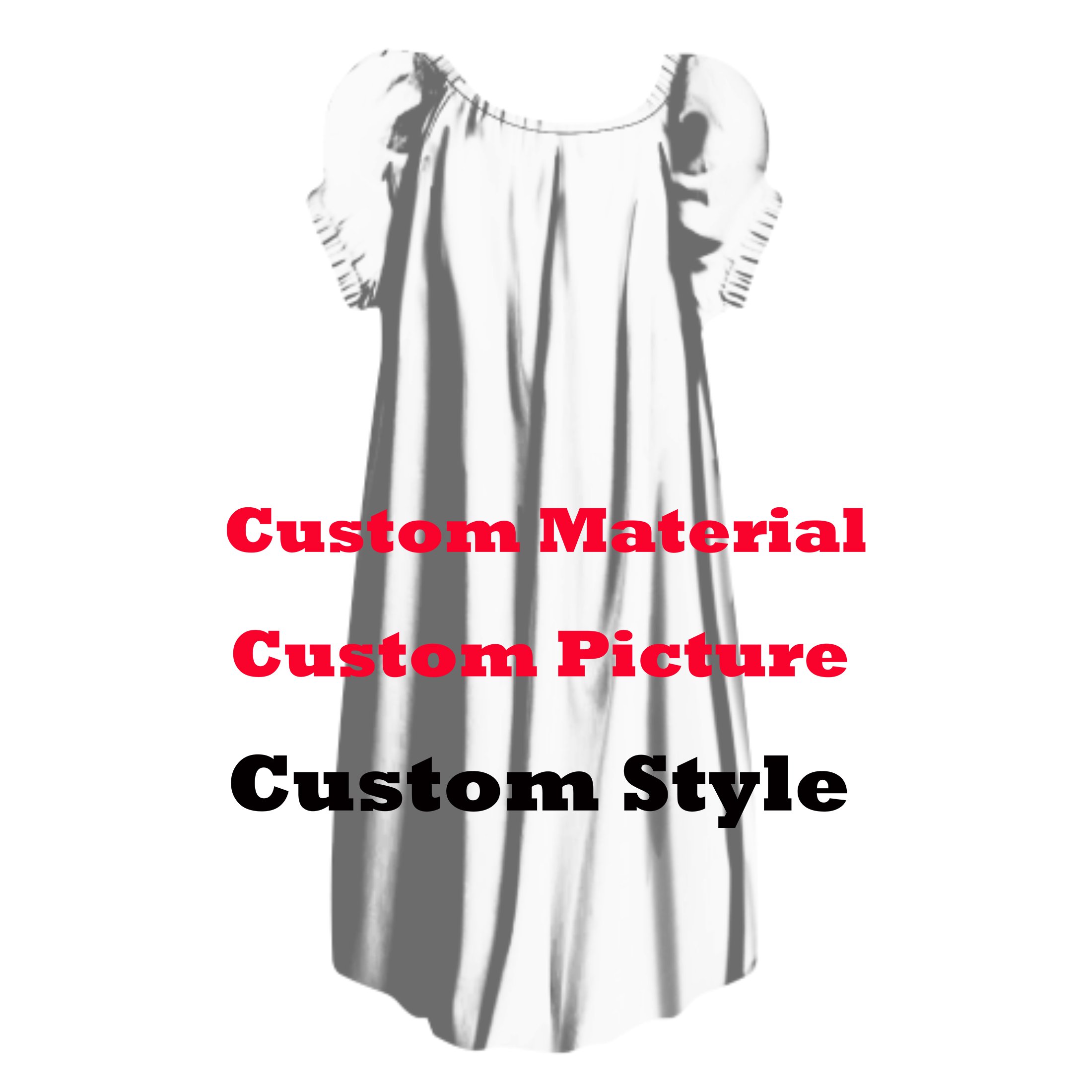 New Design Customize Pacific Island Dress Women Red Polynesian Dress Ladies Fancy Bubble Sleeve Loose Puffy Midi Dresses Mumu