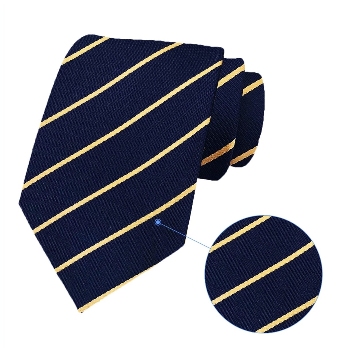 Popular 100% polyester handmade customized striped men necktie