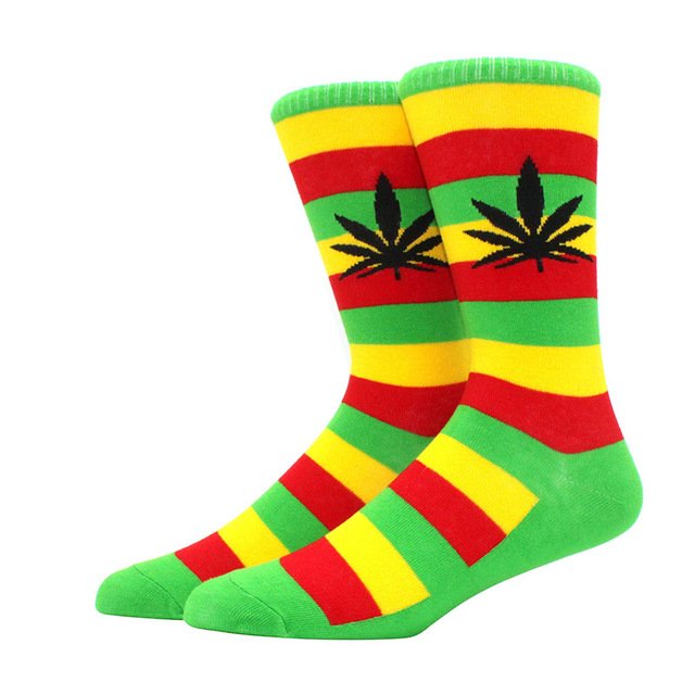 Whale Professional Skateboard Socks Weed Leaf Socks Casual Colorful Fun Tie Dye Maple Socks In Stock