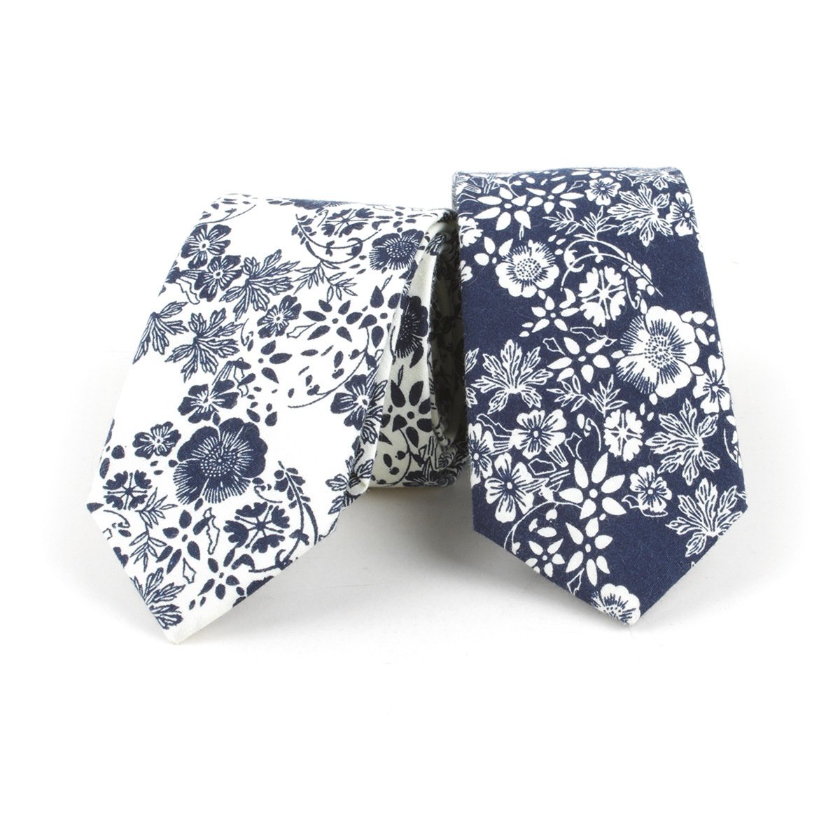 D1122 Men Casual Cotton 6cm Neck Tie Slim Necktie Wedding Party Floral Print Ties