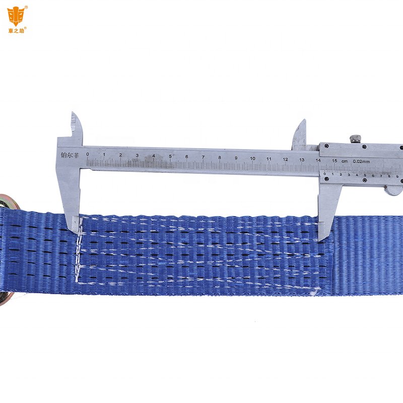 Durable 5 Ton Ratchet Straps Custom Size Polyester Tie Downs for Cargo Lashing High Durability 10M Length