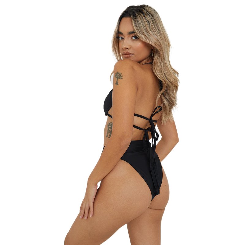 2022 New Designer Bikinis Woman Glitter Halter Neck Bathing Suits Swim Brief Bikini Women Swimwear