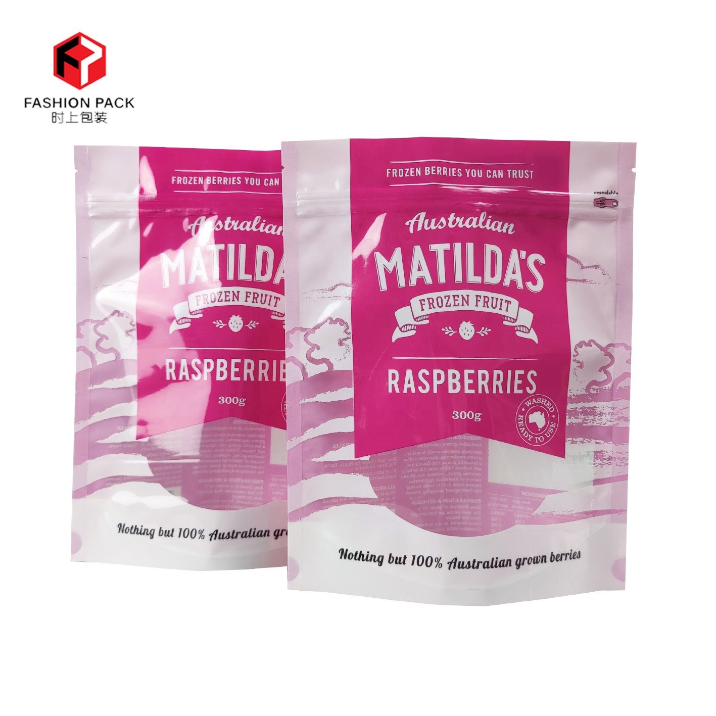 Custom printed dried fruit candies packing bag stand up transparent window mylar food bags with ziplock