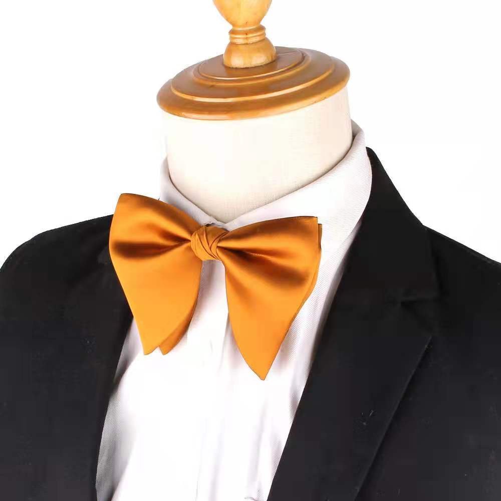 Large Bow Ties Men Tie Collar Black Butterfly Wedding Big Silk Bowtie