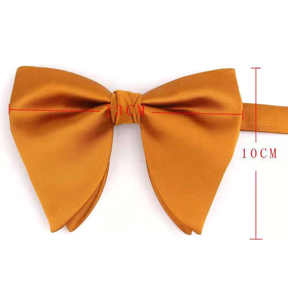 Large Bow Ties Men Tie Collar Black Butterfly Wedding Big Silk Bowtie