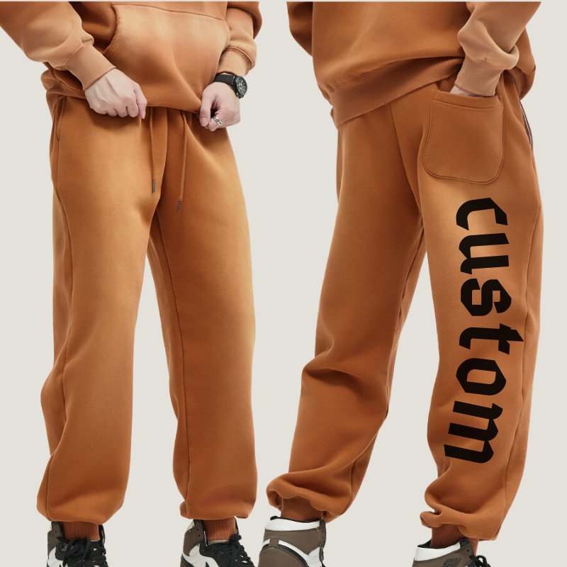 380gsm Custom Aicd Washed Colorful Sweatpants Jogger Pants Blank Leg tied Men baggy Street Wear Oversized Sweatpants For Men
