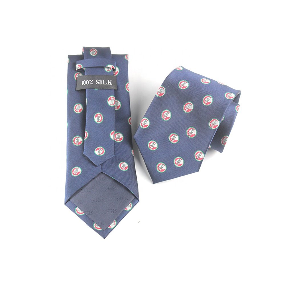 Wholesale high quality school company mens necktie custom your own ties fashion silk jacquard neck tie with customized logo