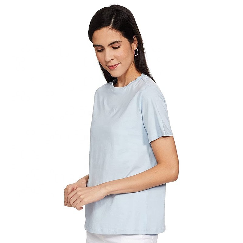 High Quality Casual Summer Fashion Women T Shirt Clothing For Women Oversize T Shirt Plain O Neck Short Sleeve T Shirt for Women