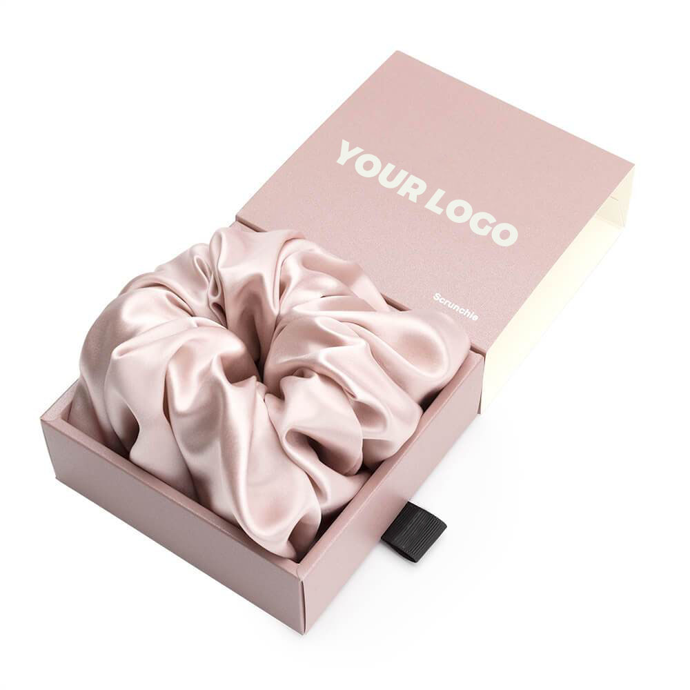 custom silk scrunchies with different color silk hair ties mulberry 100% pure silk scrunchies