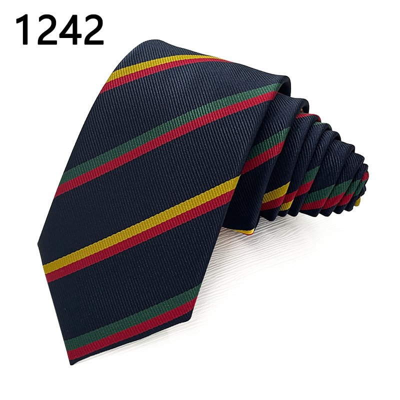 TONIVANI-67-1 Polyester Stripe Business Neckties Fashion School Woven Jacquard Ties