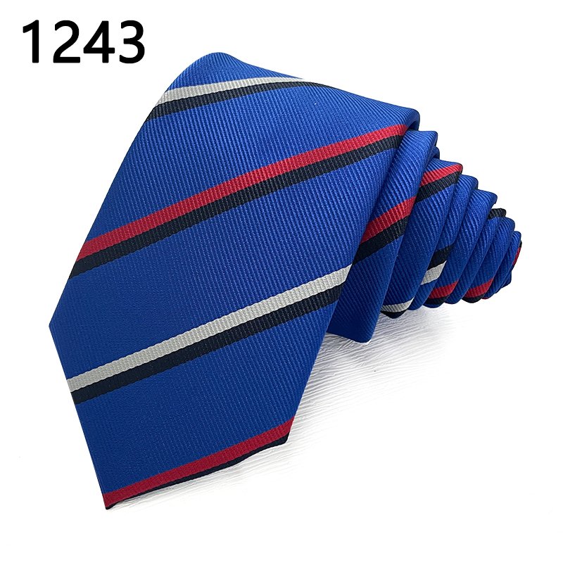 TONIVANI-67-1 Polyester Stripe Business Neckties Fashion School Woven Jacquard Ties