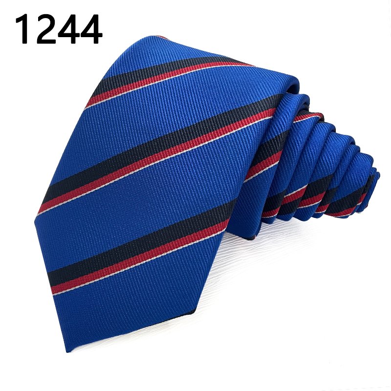 TONIVANI-67-1 Polyester Stripe Business Neckties Fashion School Woven Jacquard Ties