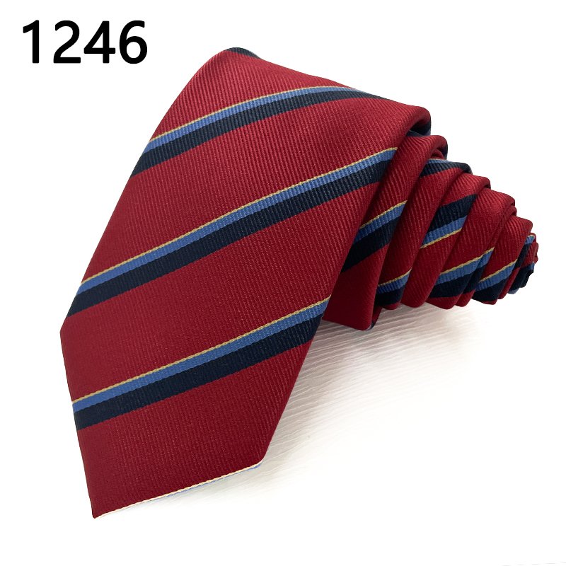 TONIVANI-67-1 Polyester Stripe Business Neckties Fashion School Woven Jacquard Ties