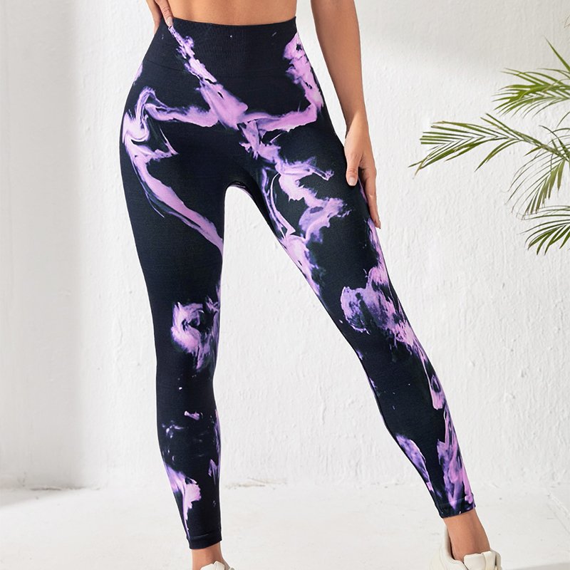 FLW Women Printed Leggins Gym Fitness Tight Quick Drying Butt Lift Yoga Pants Leggings