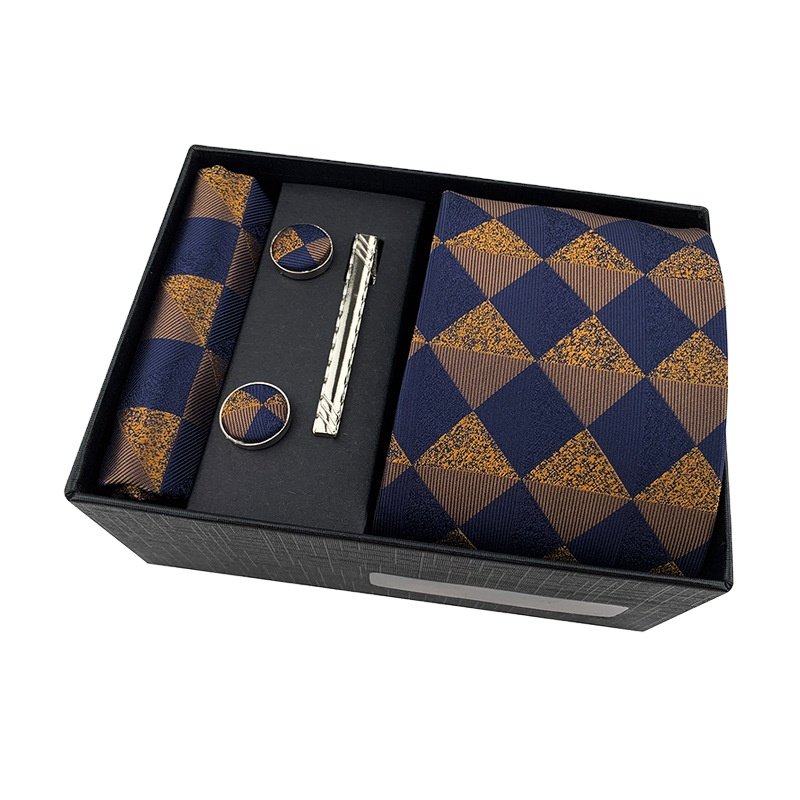 Wholesale popular toptan kravat fiyat tie clips types of neckties corbata regalo tie set, tie with pocket and cufflinks