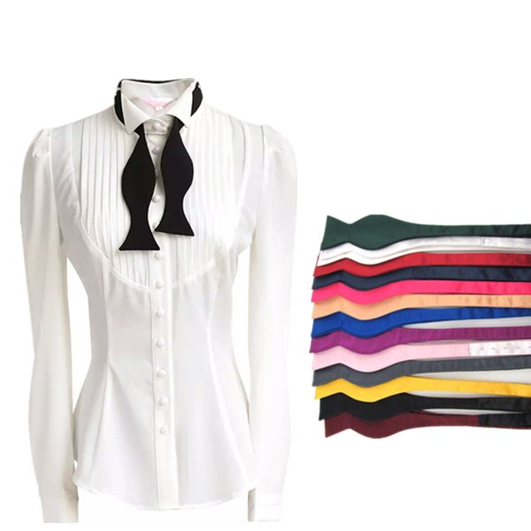 Cheap unisex men's polyester silk formal hand bow tie solid color multi-color female performance gourd bow tie wholesale