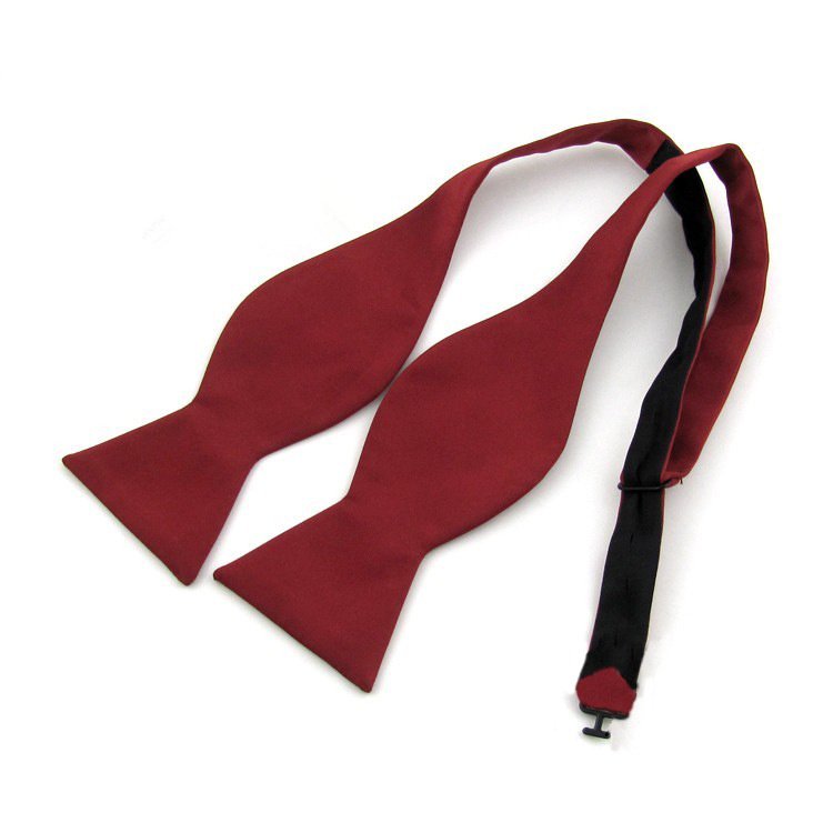 Cheap unisex men's polyester silk formal hand bow tie solid color multi-color female performance gourd bow tie wholesale