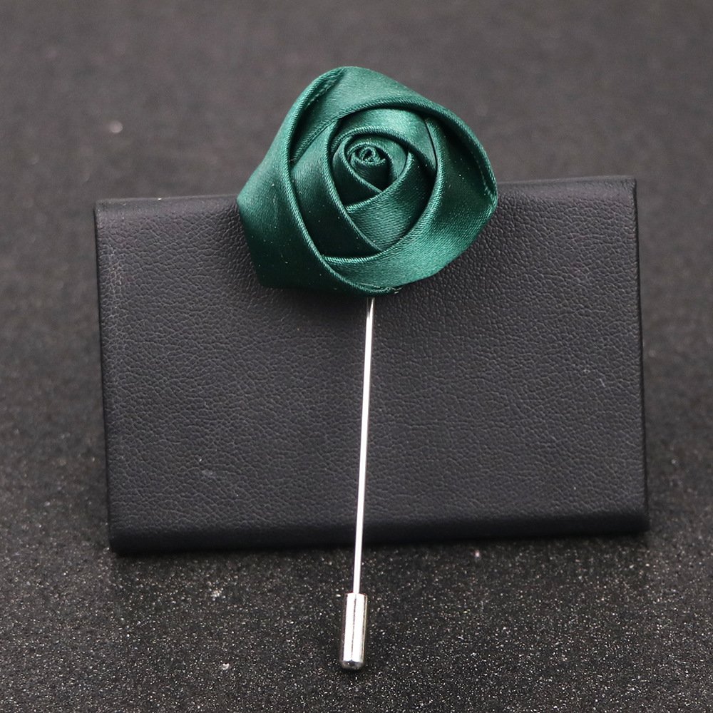 Classic men's brooch pure handmade cloth bag heart rose corsage wholesale handmade flowers
