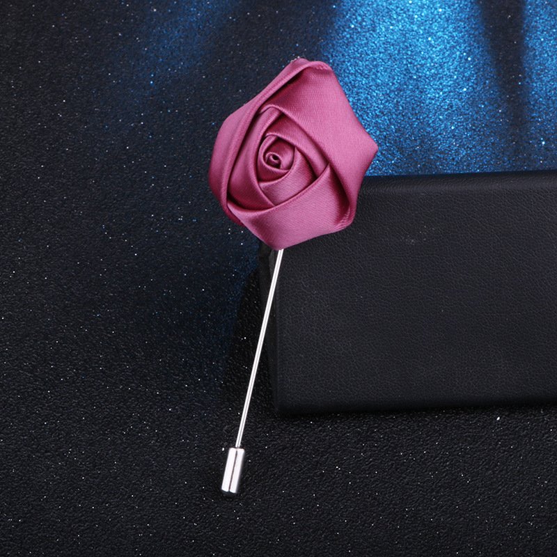Classic men's brooch pure handmade cloth bag heart rose corsage wholesale handmade flowers