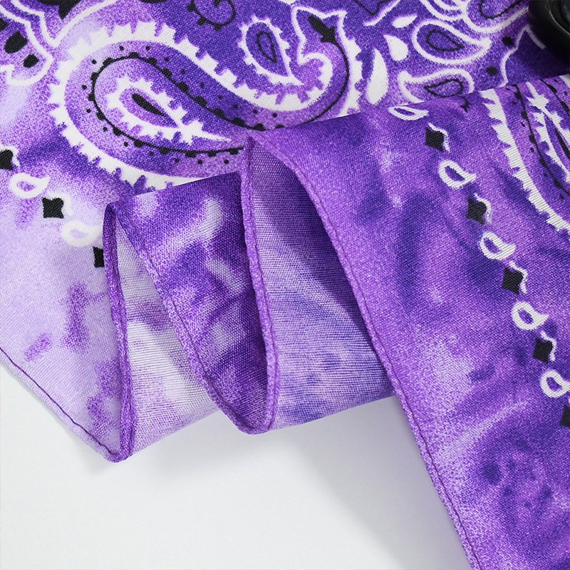 Wholesale Custom Personalized Prints Polyester Fabric Tie-Dyed Hip-Hop Street Dance Headscarf Bandana