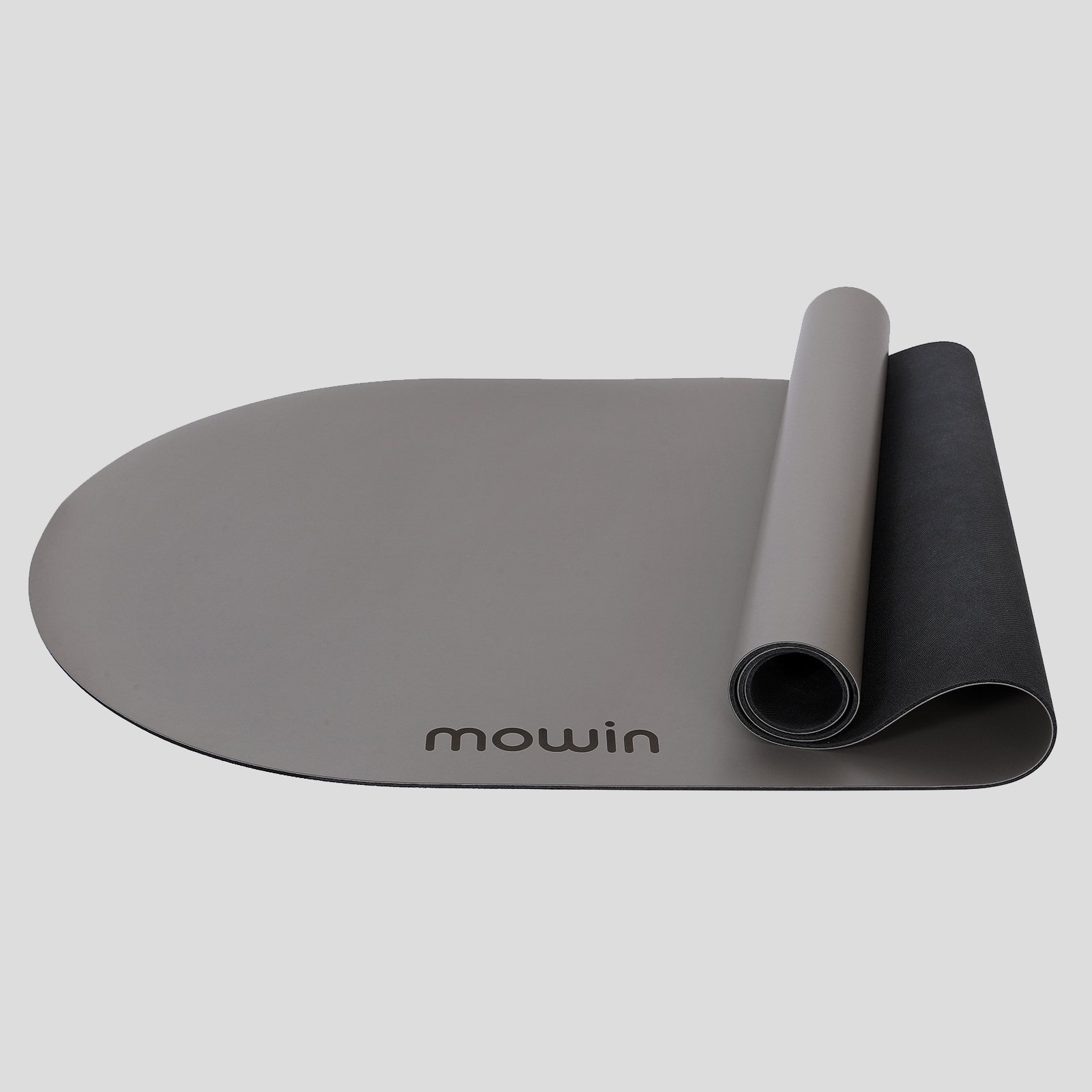 MOWIN new capsule two ends round pu yoga mate natural rubber, extra long custom branded shape oval arched curve mat yoga mats