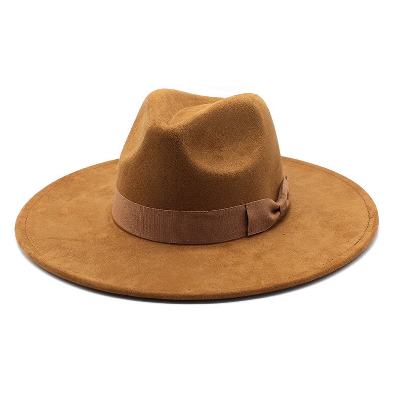 Tie Dye Hip Hop Suede Fedora Hats White Fedora Hat Indiana Jones Men'S Wool Felt Fedora Hat