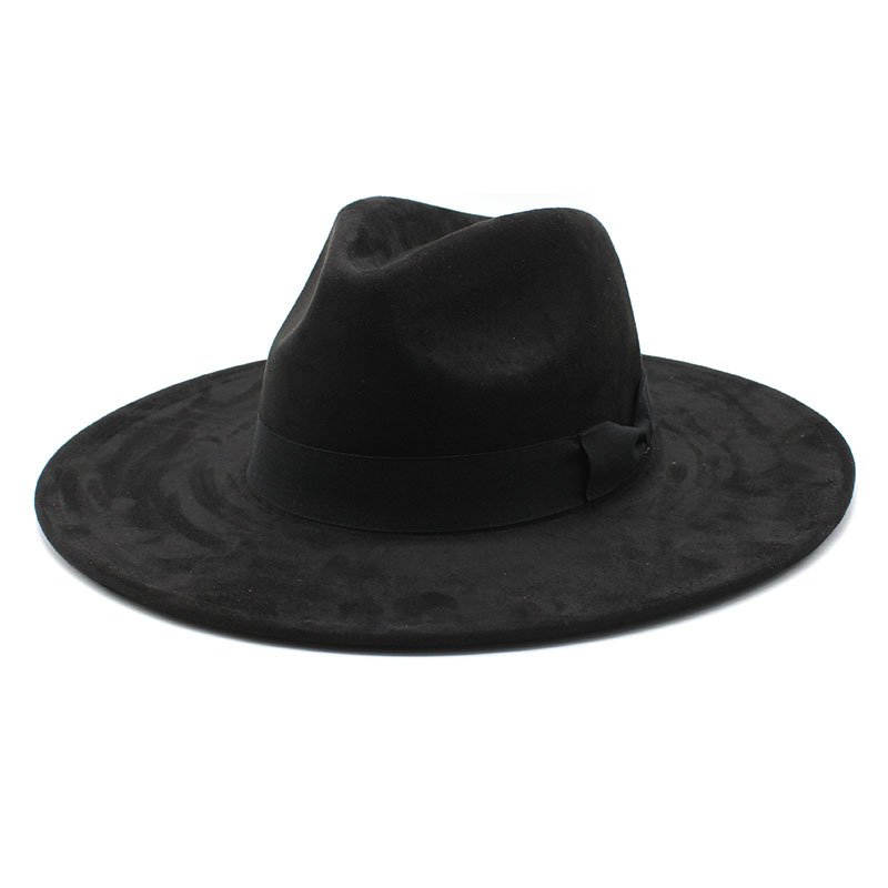 Tie Dye Hip Hop Suede Fedora Hats White Fedora Hat Indiana Jones Men'S Wool Felt Fedora Hat