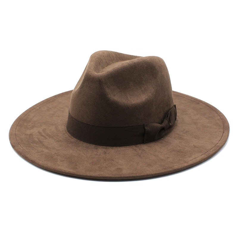 Tie Dye Hip Hop Suede Fedora Hats White Fedora Hat Indiana Jones Men'S Wool Felt Fedora Hat