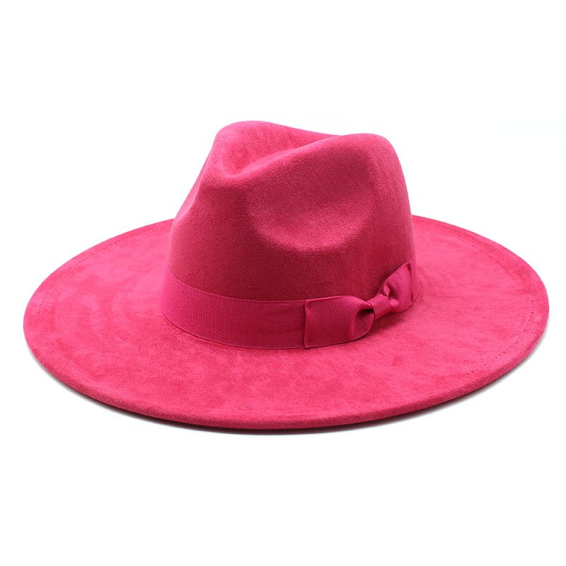 Tie Dye Hip Hop Suede Fedora Hats White Fedora Hat Indiana Jones Men'S Wool Felt Fedora Hat