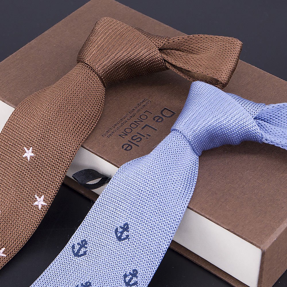 2024 Hot Selling Newest Popular Business Knitted Ties High Quality OEM Service Custom Logo Polyester Handmade Neck Ties For Men