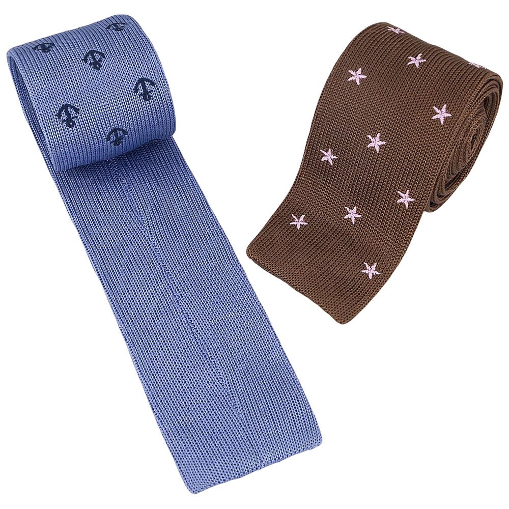 2024 Hot Selling Newest Popular Business Knitted Ties High Quality OEM Service Custom Logo Polyester Handmade Neck Ties For Men