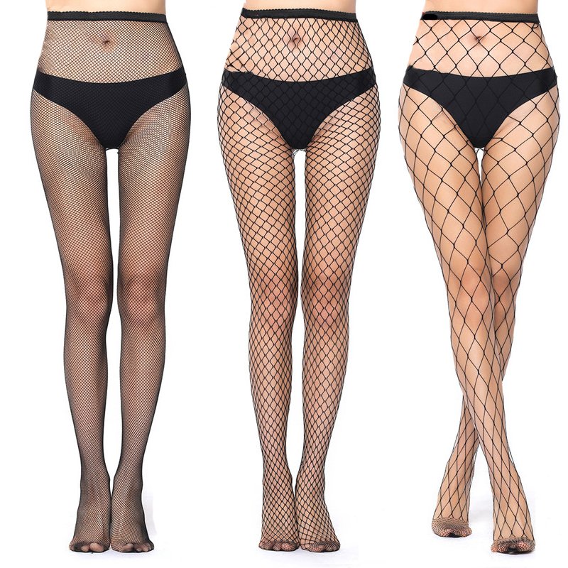 Socks to waist pantyhose, stockings, women's personalized anti hook silk hollow base, large mesh fishnet socks