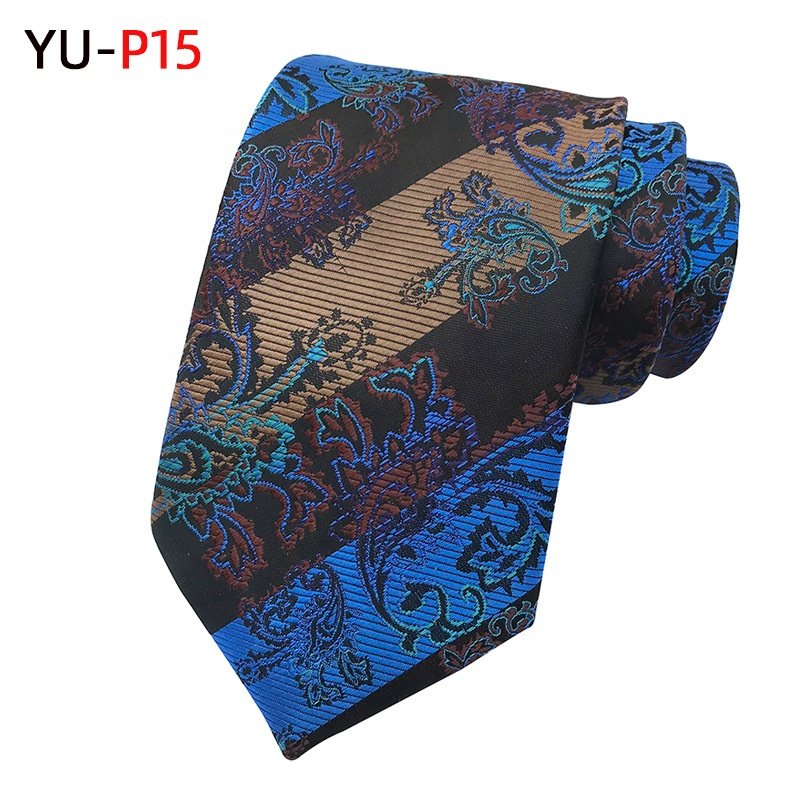 High-end design microfiber vintage cravatte in polyester luxury neckties corbata por mayoreo ties for men paisley