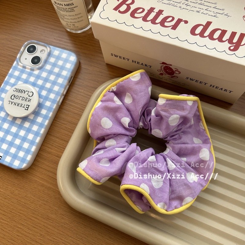 High quality striped bear hair Scrunchies for women girl cute hair ties high ponytail accessories hair