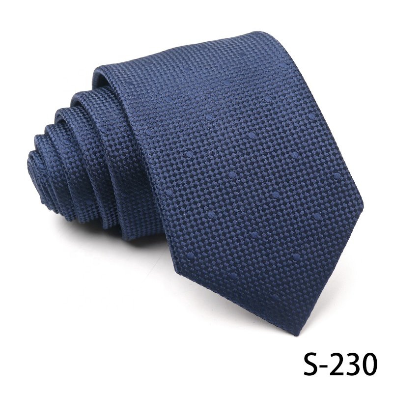 Wholesale Zhejiang Factory 100% Polyester Dot Necktie Navy Blue Business Ties For Men Hot Sale From Zhejiang