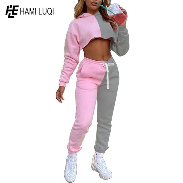 Custom Women's Two Piece Tracksuit Pullover Sweatshirt Jogger Pants Sweatsuit Workout Set Jogging Suits Women's Sets