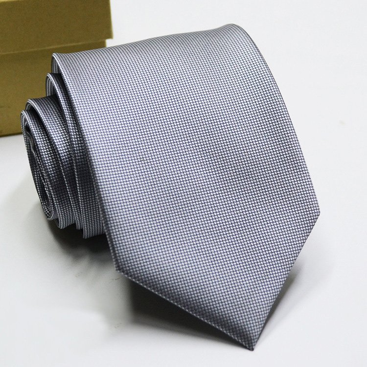 Wholesale Men's Classic Business Wedding Neck Ties Custom Plain Stripe Polyester Ties