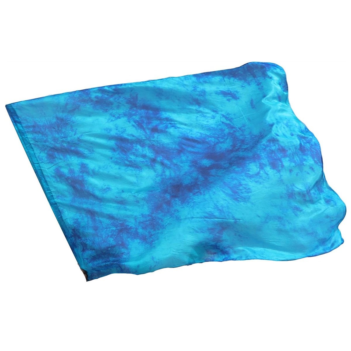 Nayaking Large Silk Flex Flags for Prophetic Worship Praise Dance, Handpainted Fluid Ministry Banner Tie-dye Rectangle