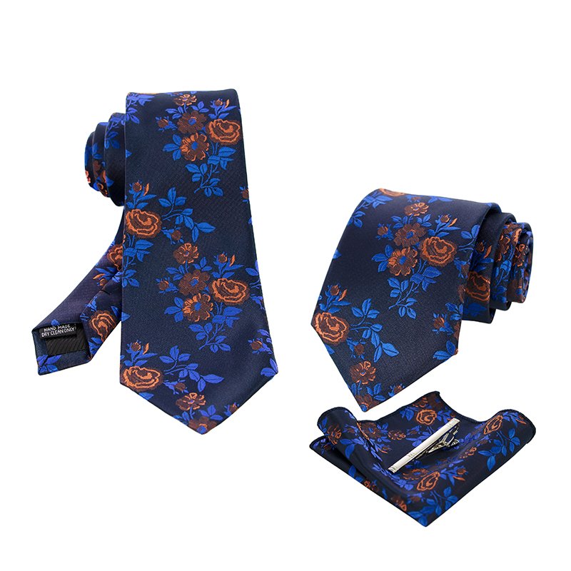 Professional Pattern Hot Sale Saint Leisure Tie Set 100% Woven Silk Necktie Neckties
