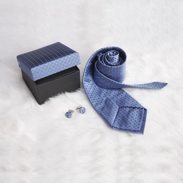 Custom Classical Formal 100% Silk Cufflink and Tie Gift Box Sets For Men