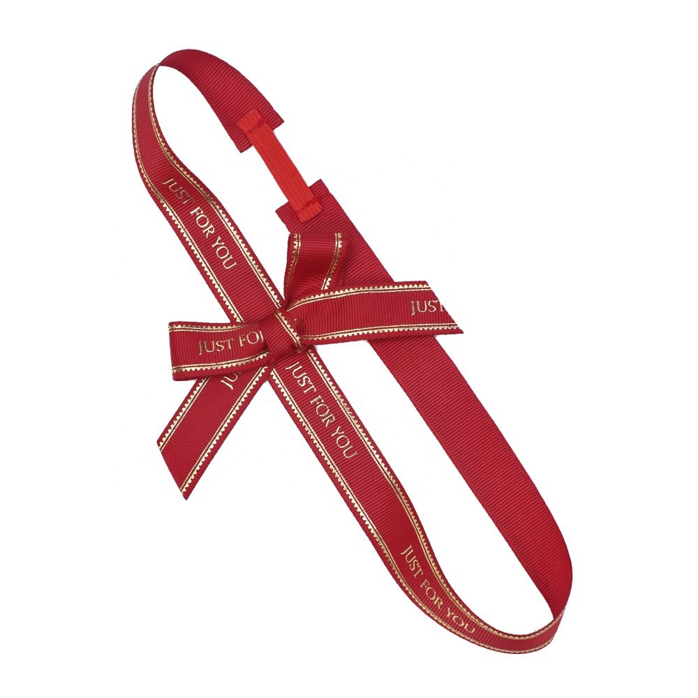 Factory satin red bow ribbon with elastic for gift custom flower decoration satin ribbon handmade flowers for boxes