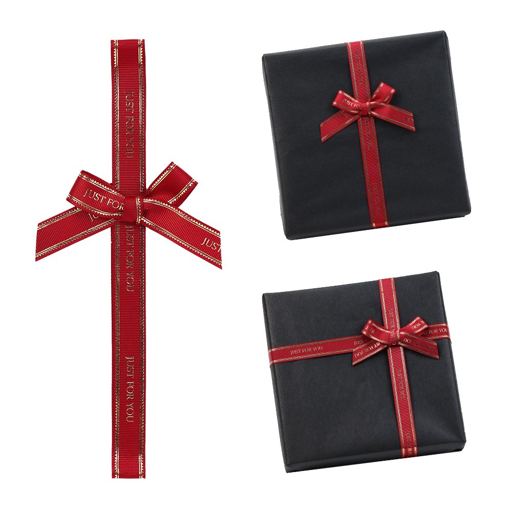 Factory satin red bow ribbon with elastic for gift custom flower decoration satin ribbon handmade flowers for boxes
