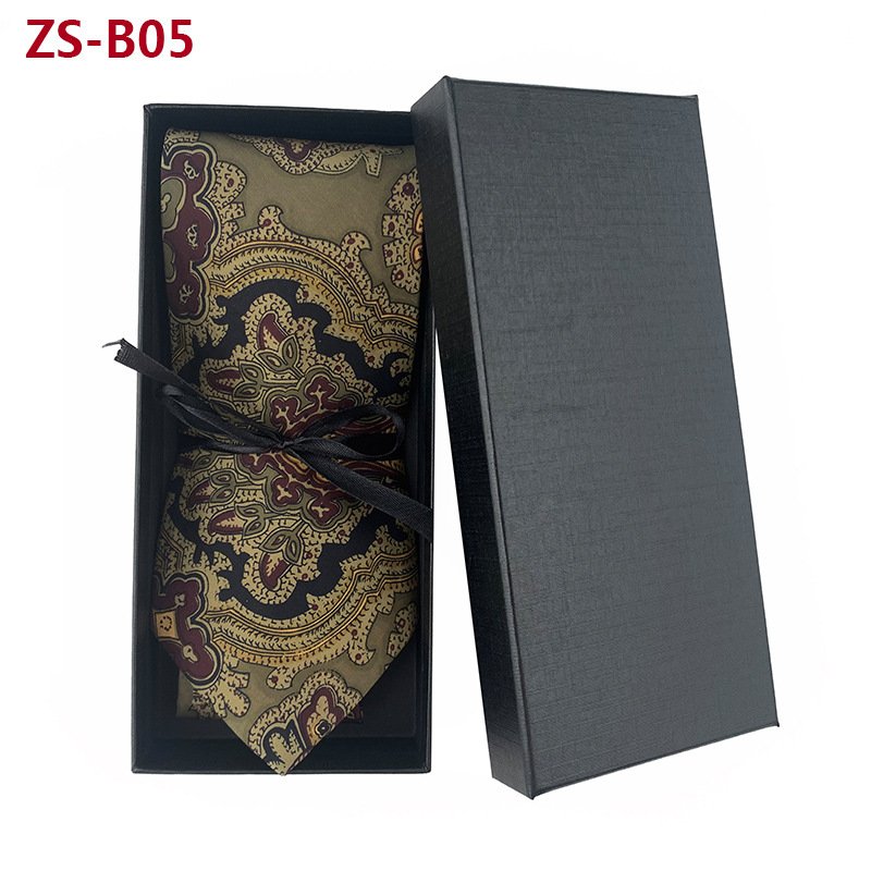 Super Soft Silk Polyester Necktie For Men Business Meeting Formal 7cm Slim Fashion Paisley Printing Tie